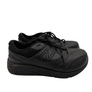 New Balance 928v3 Black Leather Walking Shoes Women 6 WW928BK3 Stability Low Top